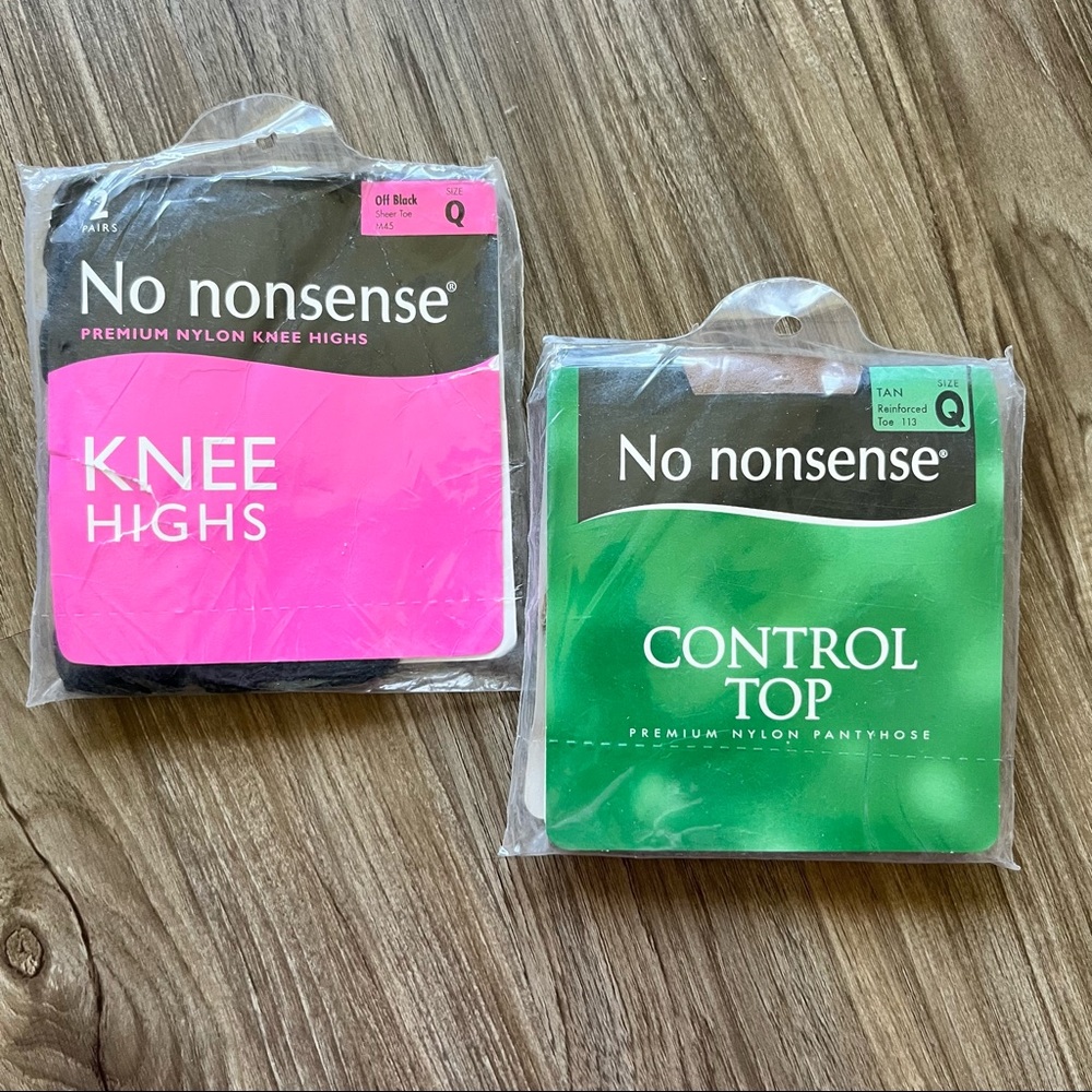 No Nonsense Pantyhose Knee High Set 2 Hosiery
